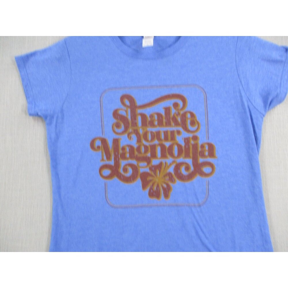 Shake Your Magnolia Ladies Graphic Tee Blue Size L